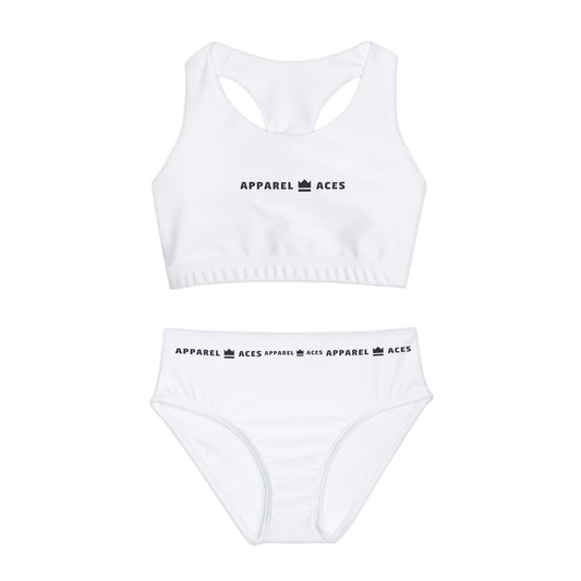 Girls Two Piece Swimsuit (AOP)