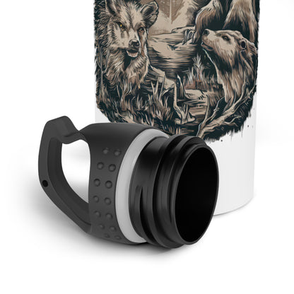 Wildlife Stainless Steel Water Bottle Printify