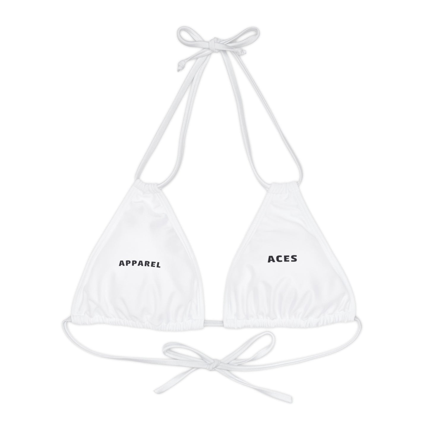 Strappy Triangle Bikini Top (AOP)